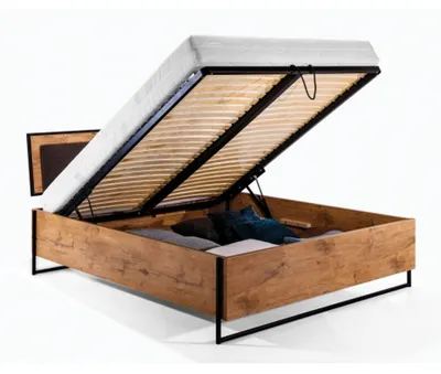 Produktbild von Loft Bett Holz Designer Betten Polster Leder Textil Stoff Hote 140 160 180 x 200