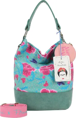 Produktbild von Fritzi aus Preußen Schultertasche Umhängetasche Izzy07 Fritzi x Frida Kahlo Limited Canvas Hobo Bag Flower Green grün