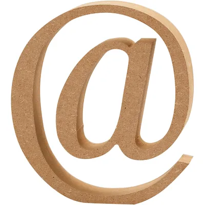 Produktbild von Creativ Firmensymbol aus MDF, @, H: 13 cm, Stärke 2 cm, 1 Stück