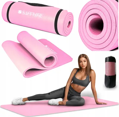 Zdjęcie produktu dla MATA FITNESS gimnastyczna SG-105 NBR 180x61cm do ćwiczeń joga GRUBA 1,5cm