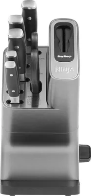 Immagine prodotto di Ninja Foodi StaySharp K32006EU Set Coltelli e Affila Coltelli Acciaio Inossidabile Nero Argento Venduto come Grado A 0622356249713