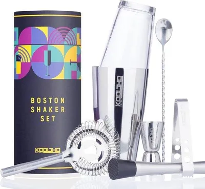 Produktbild von Famanu Cocktail Shaker Set 6-teilig - Mit Messbecher, Sieb und Barzubehör