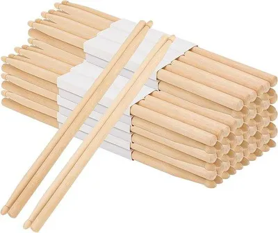Productafbeelding van 20 paar klassieke houten drumstokken - Houten tips - Hout - Oefenen met drums