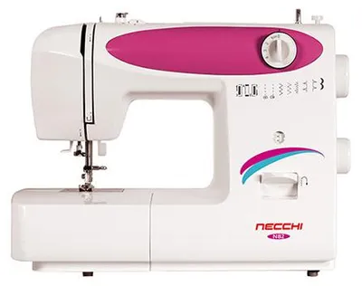 Produktbild von Necchi N82 Automatic Sewing Machine 8 Stiche Rosa und Weiß mit Nadeleinfädler