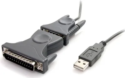 Produktbild von StarTech.com USB 2.0 auf Seriell RS232 / DB9 / DB25 Adapterkabel - St/St - USB zu Seriell Adapter/ Konverter Kabel - Serieller Adapter - USB 2.0 - Grau