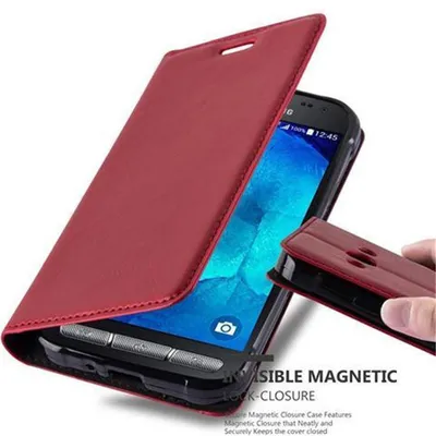 Produktbild von Cadorabo Hülle für Samsung Galaxy XCover 3 Schutz Hülle in Rot Handyhülle Etui Case Cover Magnetverschluss