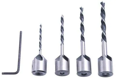 Produktbild von Houtbewerkings Afschuining Boor Set mit 3 Punktigen Bohrern aus Metall