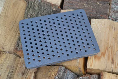 Obrázek produktu pro SEZAM rošt na kamna 29 x 21,5 cm litinový litinový rošt s otvory krbový rošt čtvercový rošt na popel stolní rošt na kamna rošt na kamna krbový rošt