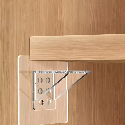 Produktbild von TECBULL® 16 Schrankboden Halter selbstklebend, extra große Klebefläche, Einlegeboden Halter, ohne Bohren, Bodenträger, Regalbodenträger