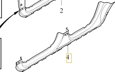 Obrázek produktu pro VOLVO XC60 II levý vnější kryt prahu 31484170