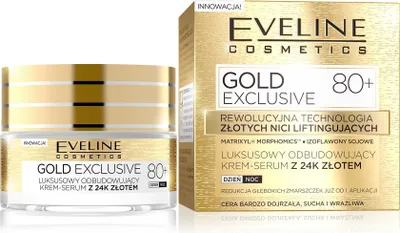 Produktbild von Eveline Gold Lift Expert Regenerierende Anti-Aging Creme-Serum für Tag & Nacht mit 24K Gold für reife Haut 80+, 50 ml
