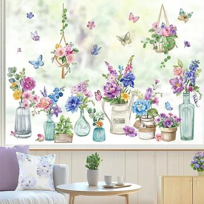 Immagine prodotto di Pellicola per finestre con motivi floreali blu antiurto