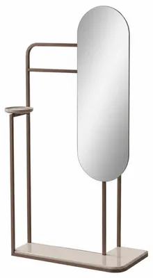Productafbeelding van Moderne staande spiegel, geheel lichaamspiegel met kledingrek, ideaal voor de slaapkamer