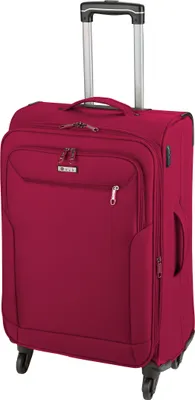 Produktbild von mittlerer 67 cm 4 Rollen Trolley Koffer Stoff Weichgepäck Rot 80 Liter Bowatex
