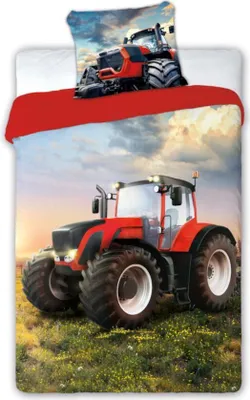 Produktbild von Poszwa na kołdrę Dreamee Tractor Red 140 x 200 cm 70 x 90 cm - 100% bawełna