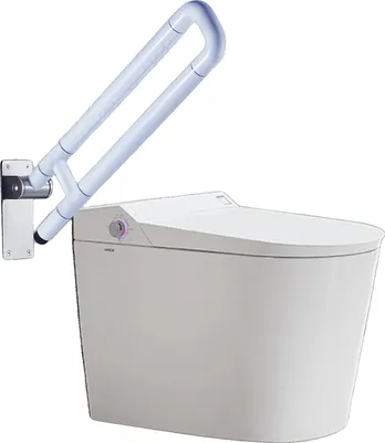 Produktbild von Badezimmerhandlauf, wandmontiert, 226,8 kg Tragfähigkeit, Weiß
