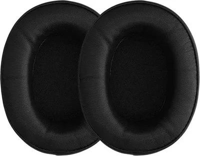 Productafbeelding van 2x Oorkussens Vervanging voor Noise Cancelling Hoofdtelefoons - Zwart Kunstleer & Schuim