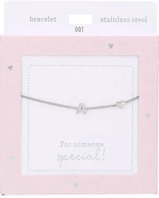 Produktbild von Depesche Armband Heart of Gold Silber mit Buchstabe A und Herzanhänger