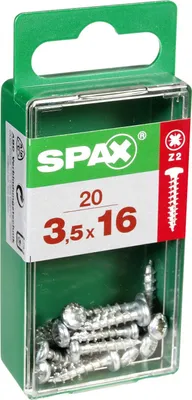 Immagine prodotto di Set di 20 viti SPAX Torx in acciaio a testa tonda, Diam.3,5 mm x L.16 mm