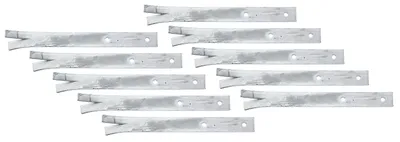 Image de Alberts 843762 Support de barre de clôture, galvanisé à chaud, à bétonner, 30 x 300 mm, set de 10 pièces