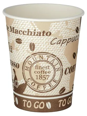 Produktbild von 375x Automatenbecher Kaffeebecher 80mm Ø  'Coffee Mountain' 200 ml