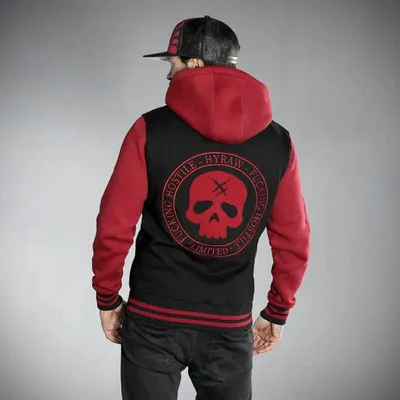 Obrázok produktu pre Hyraw Mikina s kapucňou na zips - Red Skull L