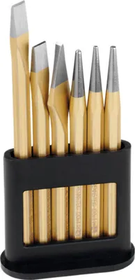Produktbild von Rennsteig Meißel- und Durchschläger-Satz, im Kunststoffhalter, 6-teilig