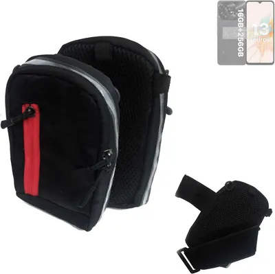 Produktbild von K-S-Trade Outdoor Gürteltasche Holster Umhängetasche kompatibel mit UMIDIGI A15 schwarz Handy Tasche Case travelbag Schutz Hülle Handy Hülle