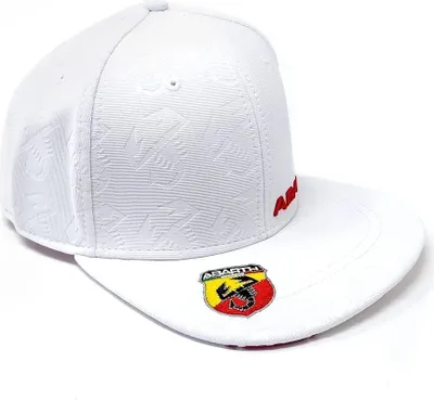 Obrázek produktu pro Oficiální čepice Abarth s plochým kšiltem, bílá