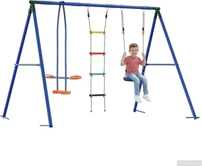 Imagen del producto de Juego de columpio para exteriores, de varios colores, 263 x 185 x 185 cm