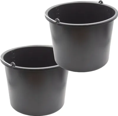 Produktbild von 2x Eimer 12 Liter Baueimer Haushaltseimer Wassereimer Kunststoffeimer Universal 12l