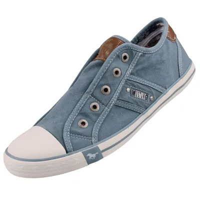 Produktbild von Mustang Slip-on 1099-401 Schuhe Damen Slipper Sneaker Canvas , Größe:37 EU, Farbe:Blau