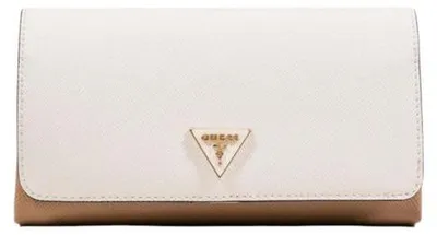 Produktbild von Guess Pochette beige camel Klappe Dreieck-Logo gold