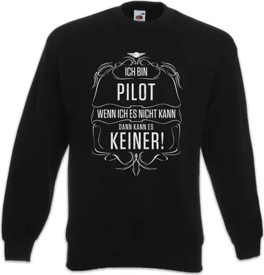 Produktbild von Urban Backwoods Ich Bin Pilot, Sweatshirt, Farbe: Schwarz, Größe: XL