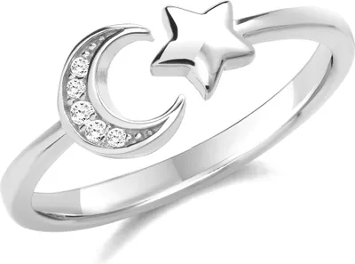 Produktbild von Modischer 925 Sterling Silber (Rhodiniert) Damen - Motivring mit Zirkonia, 54 (17.2); TRS33222RSN