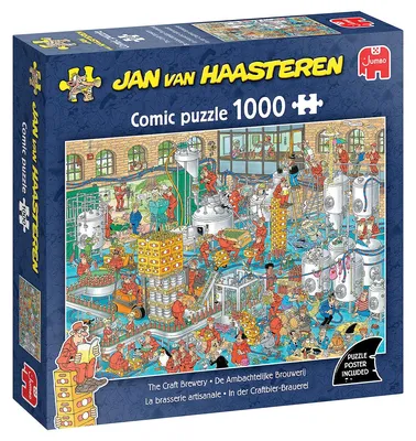Image de Jan van Haasteren, Dans la brasserie Craftbier, puzzle de 1000 pièces