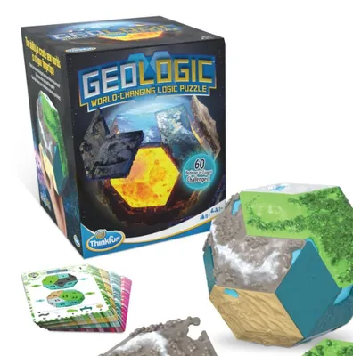 Productafbeelding van 76497 GeoLogic: Een revolutionair logisch spel voor iedereen vanaf 8 jaar. In dit puzzelspel moeten vijf verschillende ecosystemen steeds opnieuw herschikt worden