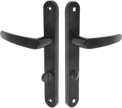 Produktbild von NADIA Türgriff mit Langschild 30x215 mm Schwarz WC-Schloss 72 mm