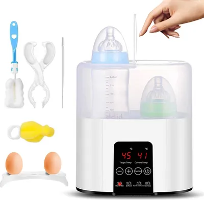 Produktbild von Babyflaschenwärmer 4 in 1 Flaschenwärmer, Babyflaschen-Sterilisator, Babykostwärmer, Warmhalten, mit LCD-Display