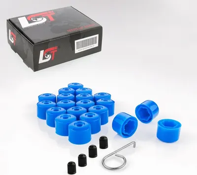 Produktbild von 20x Radschrauben Abdeckung Kappen 17 mm blau für KIA HYUNDAI DAEWOO DAIHATSU