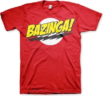 Produktbild von Bazinga Super Logo T-Shirt - XX-Large - Red