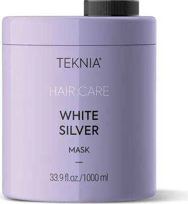 Produktbild von Lakmé Teknia White Silver Mask neutralisierende Haarmaske für platinblondes und graues Haar 1000 ml