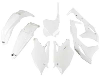 Produktbild von Verkleidungskit UFO PLAST 7-teilig Verkleidungssatz Kunststoff für Kawasaki KX F 250 ccm Bj. 2017, Farbe:weiß OEM
