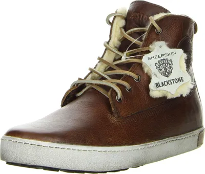 Image de Bottines pour homme Blackstone doublées en cuir véritable marron, taille : 46, couleur : marron