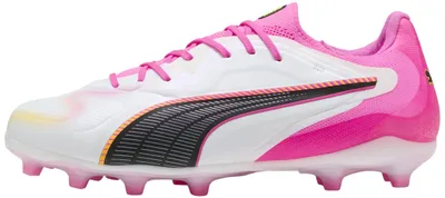 Produktbild von PUMA Unisex King 20 PRO FG/AG Fußballschuh, White-Poison Pink-Bright Aqua, 42 EU, Puma White Poison Pink Bright Aqua, 42 EU