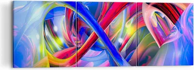 Produktbild von Bild auf Leinwand - Leinwandbild - Abstrakt grafik grafiken farben - 120x40cm - Wand Bild - Wanddeko - Leinwanddruck - Bilder - Kunstdruck - Leinwand bilder - Wandkunst - CA120x40-2294