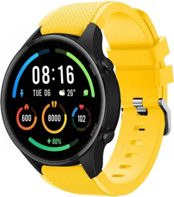Produktbild von Strap-it Xiaomi Mi Watch Silikonarmband (Gelb)