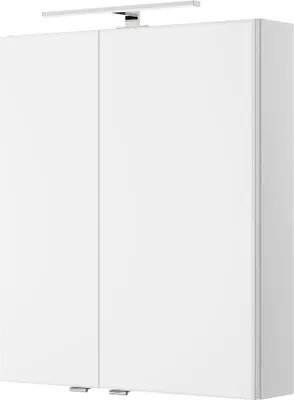 Produktbild von Badezimmer Spiegelschrank mit LED Beleuchtung in weiß Glanz VILLATORO-66, B/H/T ca. 60/70,3/14,5 cm