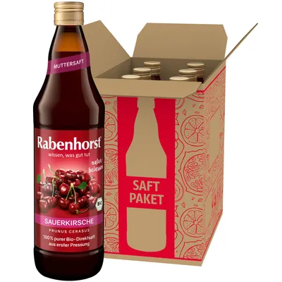 Produktbild von Rabenhorst Sauerkirsche MUTTERSAFT   6er Pack (6 x 700 ml)