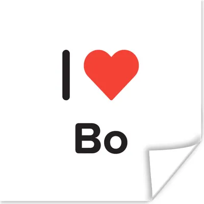 Produktbild von MuchoWow® Poster Ich liebe - Bo - Mädchen 50x50 cm - Wohnzimmerdekoration
